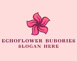 Pink Hawaiian Flower logo design