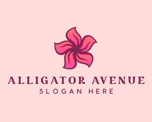 Pink Hawaiian Flower logo design