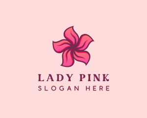 Pink Hawaiian Flower logo design