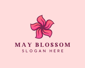 Pink Hawaiian Flower logo design