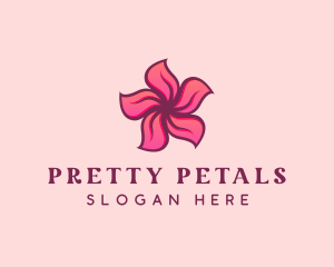 Pink Hawaiian Flower logo design