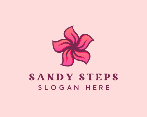 Pink Hawaiian Flower logo design