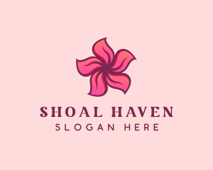 Pink Hawaiian Flower logo design