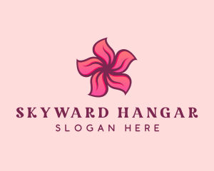 Pink Hawaiian Flower logo design