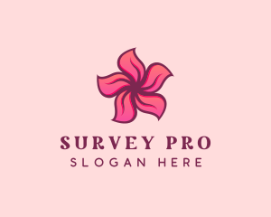 Pink Hawaiian Flower logo design