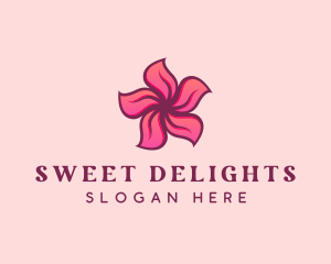 Pink Hawaiian Flower logo design