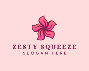 Pink Hawaiian Flower logo design