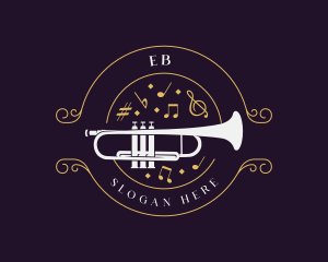 Musical Trumpet Instrument Logo
