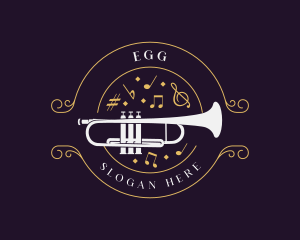 Trumpet - Musical Trumpet Instrument logo design