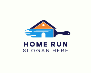 Home Paint Brush logo design