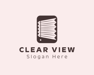 Window - House Window Curtain logo design