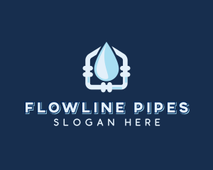 Pipes - Plumber Pipe Droplet logo design