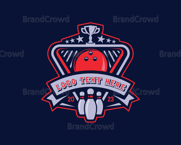 Bowling Pin Trophy Logo