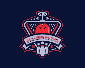 Bowling Pin Trophy Cup logo design