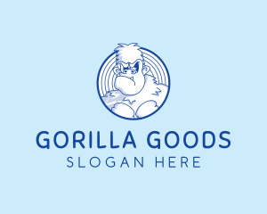 Boxing Gorilla Ape logo design
