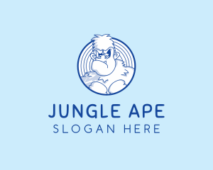 Ape - Boxing Gorilla Ape logo design