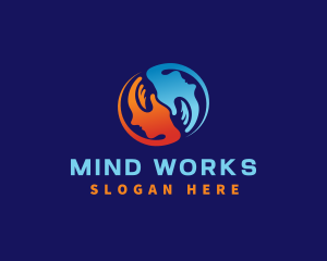 Mind - Hand Mind Wellness logo design