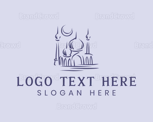 Muslim Mosque Structure Logo