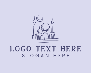 Shrine - Muslim Mosque Structure logo design