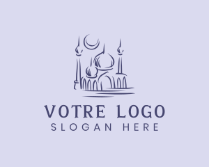 Muslim Mosque Structure Logo