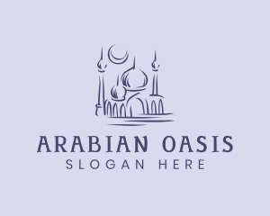 Arabian - Muslim Mosque Structure logo design