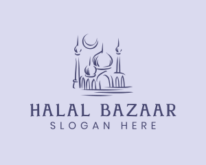 Muslim Mosque Structure logo design
