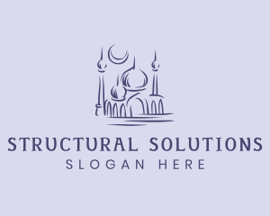 Muslim Mosque Structure logo design