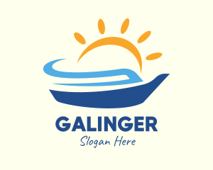 Morning - Summer Vacation Cruise Ship logo design