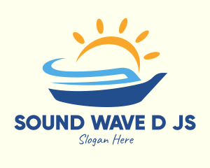 Morning - Summer Vacation Cruise Ship logo design