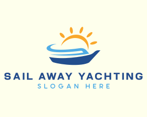 Summer Cruise Ship logo design