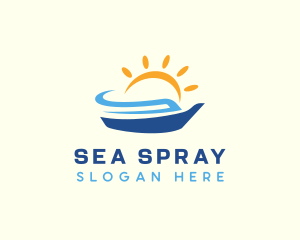 Summer Cruise Ship logo design