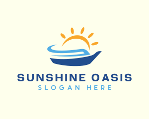 Summer Cruise Ship logo design