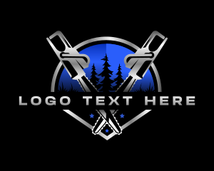 Carpentry - Chainsaw Industrial Woodwork logo design