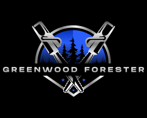 Chainsaw Industrial Woodwork logo design