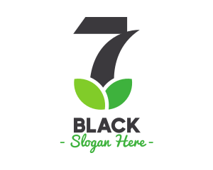 Vegan - Leaf Number 7 logo design
