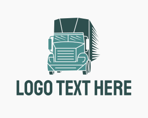 Fast - Trailer Truck Courier logo design