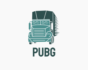 Trailer Truck Courier  Logo