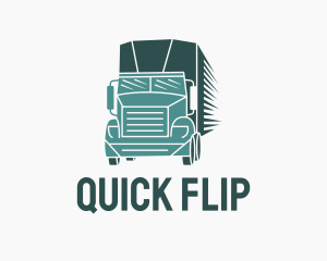 Trailer Truck Courier  logo design