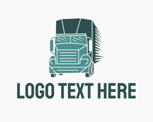 Trailer Truck Courier  Logo