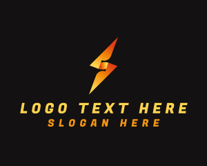 Letter S - Electrical Power Bolt logo design