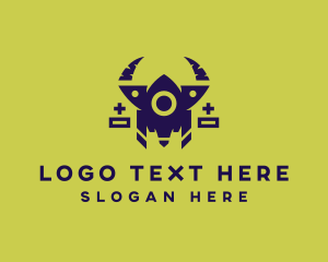 Robot Game Character  Logo