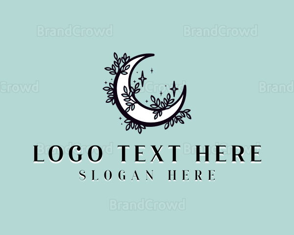 Floral Holistic Moon Logo