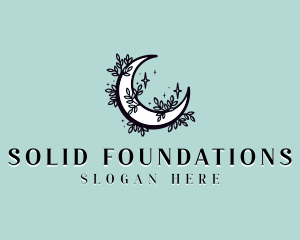 Floral Holistic Moon Logo