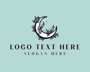 Floral Holistic Moon Logo