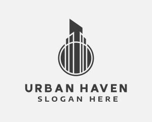 Abstract Urban Skyscraper logo design