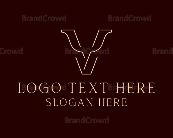 Stylish Brand Letter V Logo