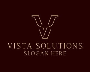 Stylish Brand Letter V logo design