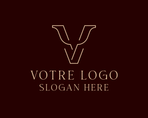 Stylish Brand Letter V logo design