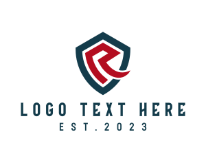 Modern - Shield Security Agency Letter R logo design