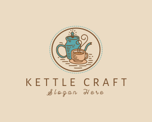 Kettle - Coffee Cup Kettle logo design